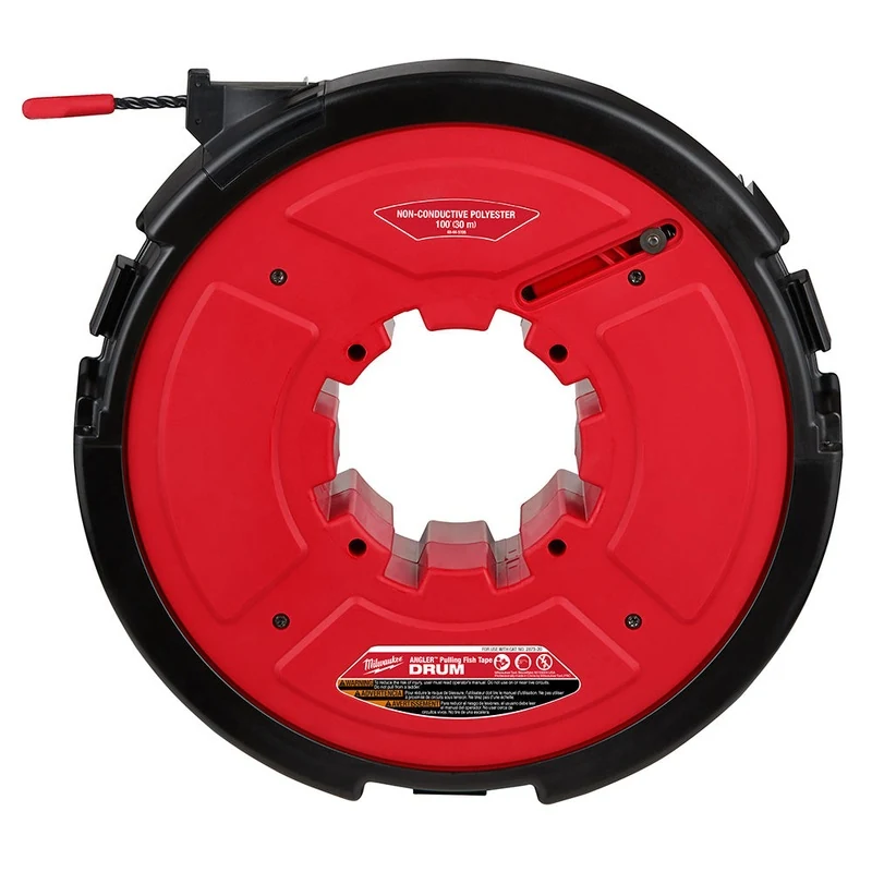 M18 FUEL Angler 100' Non-Conductive Polyester Pulling Fish Tape Drum By Milwaukee 48-44-5195